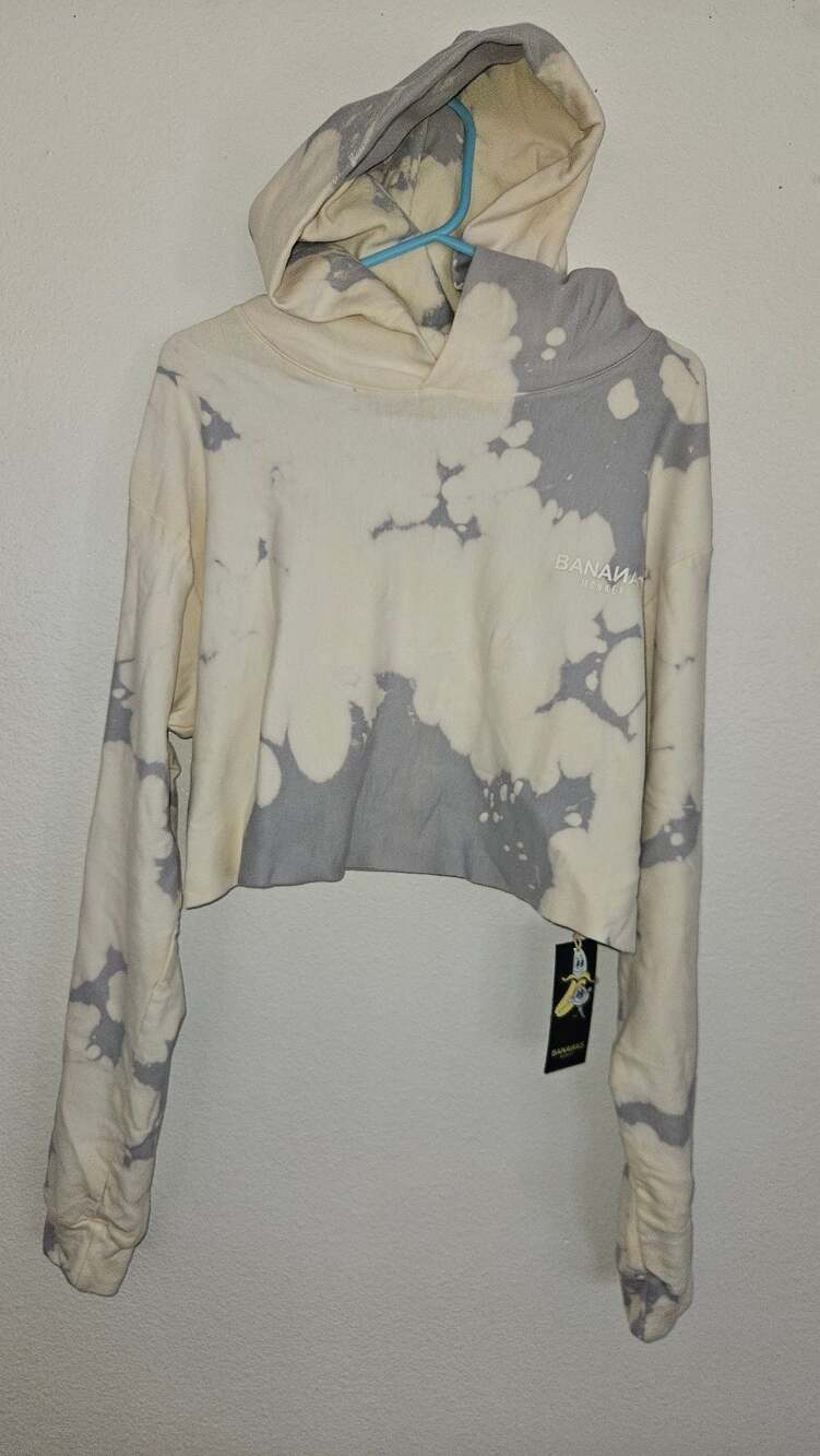 Bananas Monkey Tie-Dye Cropped Hoodie